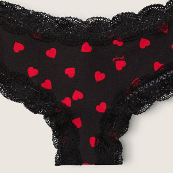 PINK Victoria's Secret Other - ❤️HEARTS VS PINK Lace-Trim Cheekster Valentine's Day Holiday Panties NWT